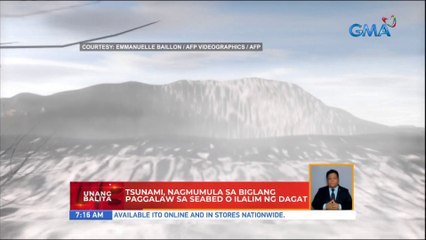 UB EXPLAINER: Tsunami, nagmumula sa biglang paggalaw ng seabed | UB