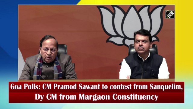 Goa Polls: CM Pramod Sawant to contest from Sanquelim, Dy CM from Margaon Constituency