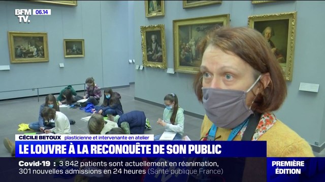 Pour faire revenir les familles, le Louvre propose désormais des ateliers pour apprendre aux enfants à manier le pinceau