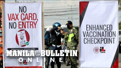 Taguig City police ask motorists to present their vaccination card