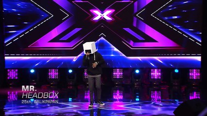 Selain Looknya Yang Unik MrHeadbox Memiliki Suara Yang Khas  X Factor Indonesia 2021