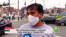 Los Olivos: tras robo frustrado, delincuente regresa al mismo punto y asalta a transeúnte