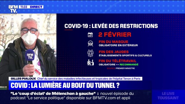 Gilles Pialoux sur la levée des restrictions: est-ce que ça nous rassure sur le terrain des blouses blanches ? La réponse est non