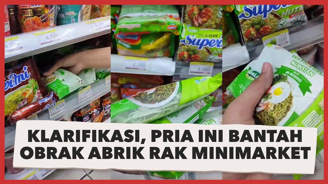Klarifikasi soal Video Viral, Pria ini Bantah Obrak Abrik Rak Minimarket: Hanya Mencari Lalu Dirapikan Kembali