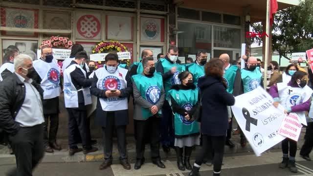 KARTAL'DA ÖMÜR HEMŞİRE İÇİN KARANFİLLİ PROTESTO