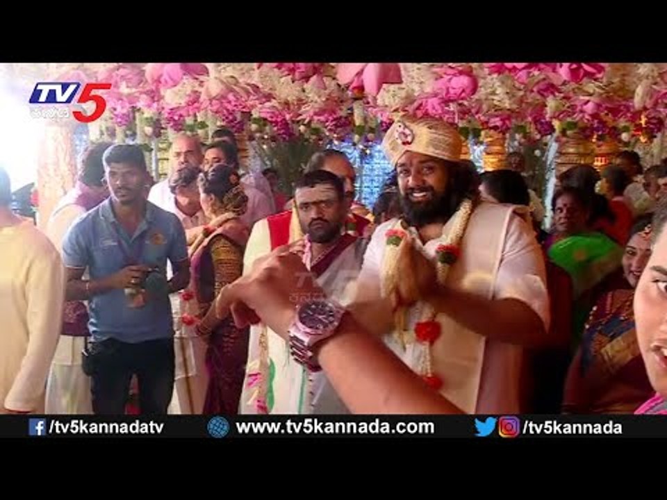 Live: Dhruva sarja Prerana Wedding | Dhruva Sarja marriage | Action Prince | TV5 Kannada