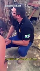 Mulher é presa ao ser flagrada arrastando cachorro pela orelha