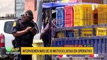Cercado de Lima: Policía interviene a más de 20 motociclistas en operativo