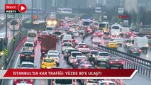 İstanbul'da kar trafiği: Yüzde 80'e ulaştı