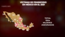 La ola de feminicidios en México continúa imparable con 1.004 muertes en 2021