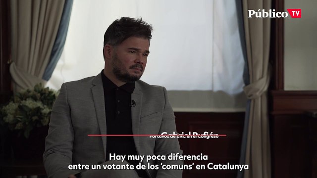 Gabriel Rufián: Hay muy poca diferencia entre un votante de los 'comuns' en Catalunya y un votante de ERC