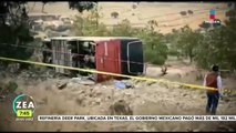 Volcadura de autobús deja un muerto y seis heridos en Tlaxcala