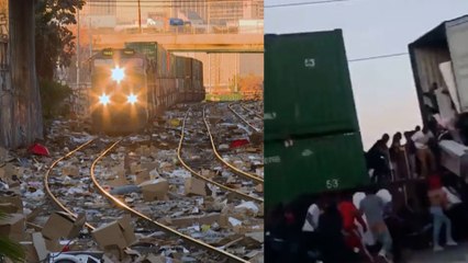 A Los Angeles, des trains de marchandises pillés en plein jour