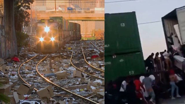 A Los Angeles, des trains de marchandises pillés en plein jour