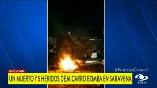 Carro bomba en Saravena deja un muerto, cinco heridos y mucho miedo