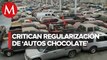 Justifican regularización de autos chocolate para tapar baches