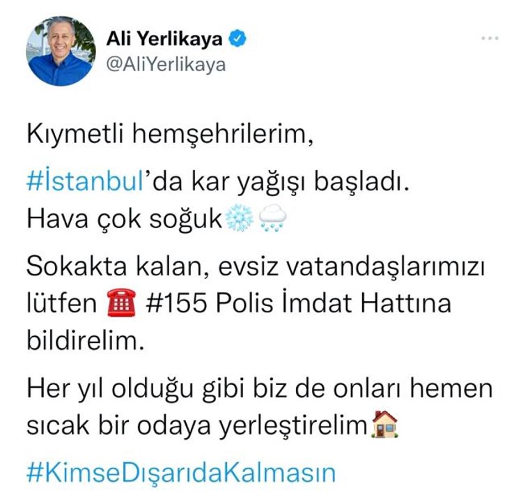 Vali Yerlikaya: "Kimse dışarıda kalmasın! Misaf...