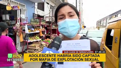 SJM: sujeto pide mil dólares para liberar a menor de 16 años antes de ser explotada sexualmente