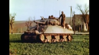 US 9th ARMORED IN COMBAT IN GERMANY 1945 HD COLOR FOOTAGE