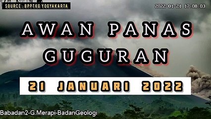 Awan Panas Guguran Gunung #Merapi • 21 Januari 2022
