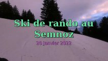 Ski de rando au Semnoz (avec un beau coucher de soleil)