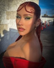 Christina Aguilera's New Music Video Includes a Fiery Red Latex Corset Dress and Matching
