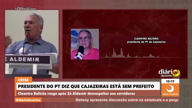 Presidente do PT municipal critica ausência de Zé Aldemir e diz que Cajazeiras está sem prefeito