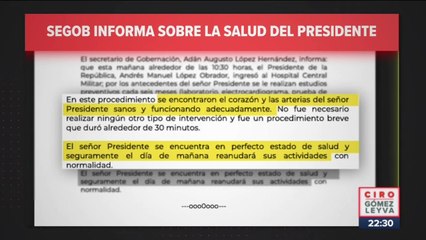El presidente López Obrador se realizó estudios de rutina en Hospital Militar