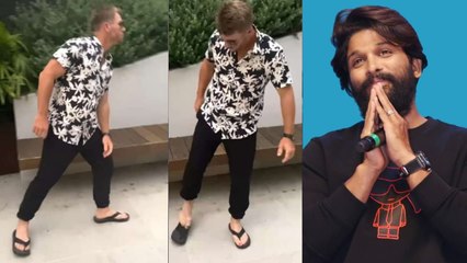 Allu Arjun Reacted David Warner's Hook Step From Pushpa | Oneindia Telugu