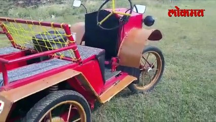 सातवी पास मेस्त्रीने आधी बनवली पवनचक्की आता तयार केली विंटेज कार?