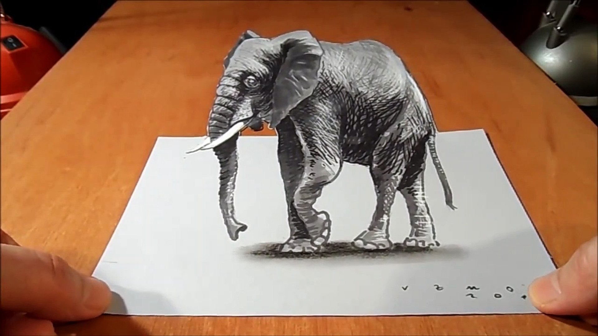 Drawing 3D Elephant - How to Draw 3D Elephant on Paper - video Dailymotion