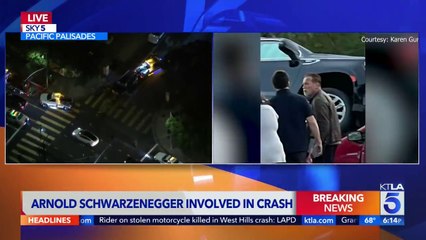 Arnold Schwarzenegger involved in four-car collision in Los Angeles