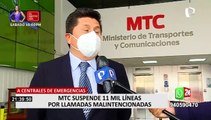 MTC suspendió más de 11 mil líneas telefónicas por realizar llamadas malintencionadas