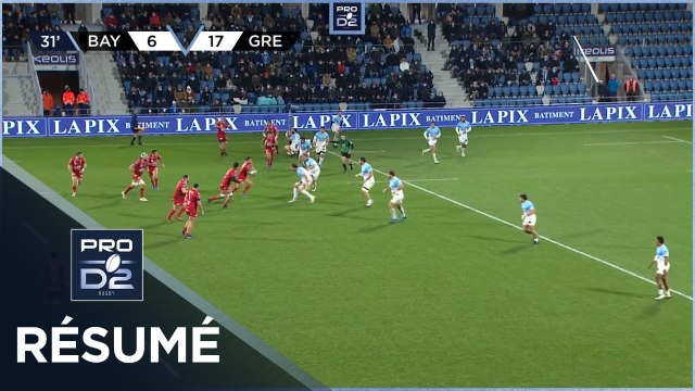 PRO D2 - Résumé Aviron Bayonnais-FC Grenoble Rugby: 35-37 - J18 - Saison 2021/2022
