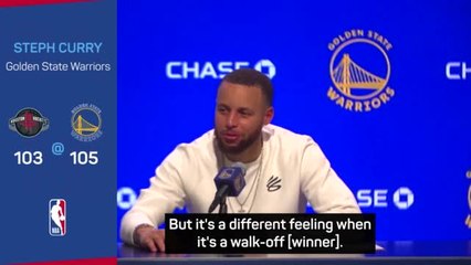 Walk-off game-winner 'a different feeling' - Curry
