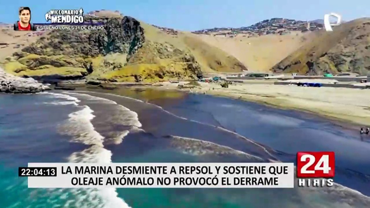 Derrame de petróleo: Repsol sostiene que oleaje anómalo provocó derrame, pero la Marina lo desmiente