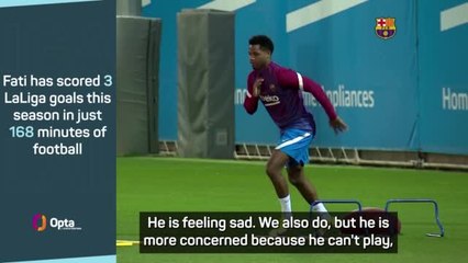 Barca must be 'kind' to aid Fati's recovery - Xavi