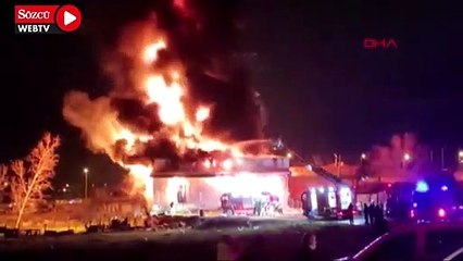 Arnavutköy'de fabrika yangını