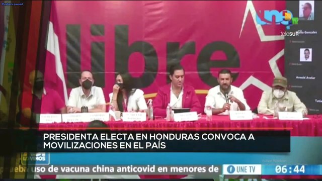 teleSUR Noticias 14:30 22-01: Presidenta electa en Honduras convoca a movilizaciones en el país