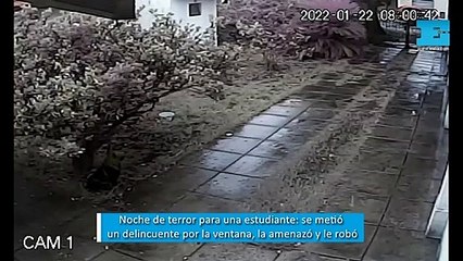 Madrugada de terror para una estudiante: delincuente entró por la ventana, la amenazó y le robó
