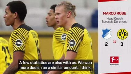 Rose relieved with 'flattering' Dortmund win at Hoffenheim