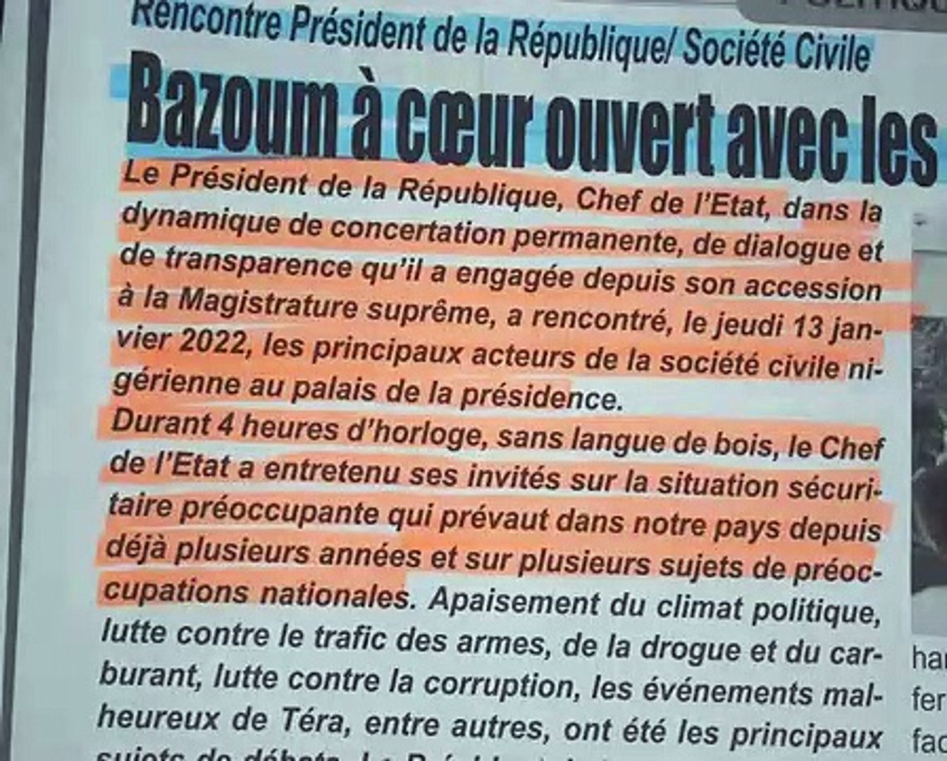 Revue Presse Labari Hausa 21 Janvier