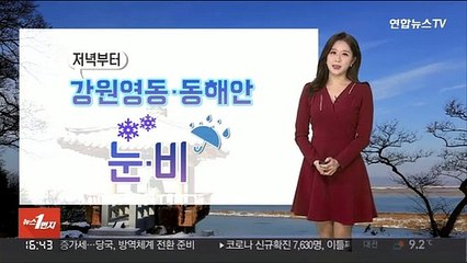 [날씨] 밤부터 동해안 눈비…강원 영동 대설예비특보