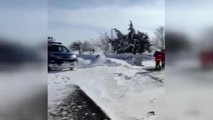 Son dakika haberi... DİYARBAKIR - Yolu kardan kapalı mezradaki hamile kadını UMKE hastaneye yetiştirdi