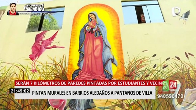 Vecinos se unen a la muralización de zonas aledañas a los Pantanos de Villa