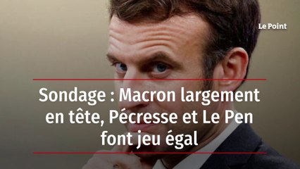 Sondage : Macron largement en tête, Pécresse et Le Pen font jeu égal