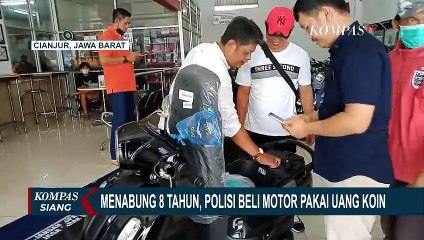 Menabung Sejak 2013, Polisi di Cianjur Beli Motor Pakai Uang Koin Sebanyak 22 Kantong