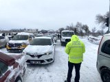 Konya'da kar ve tipi ulaşımı olumsuz etkiledi