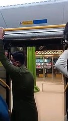 Green Line Bus Traveling