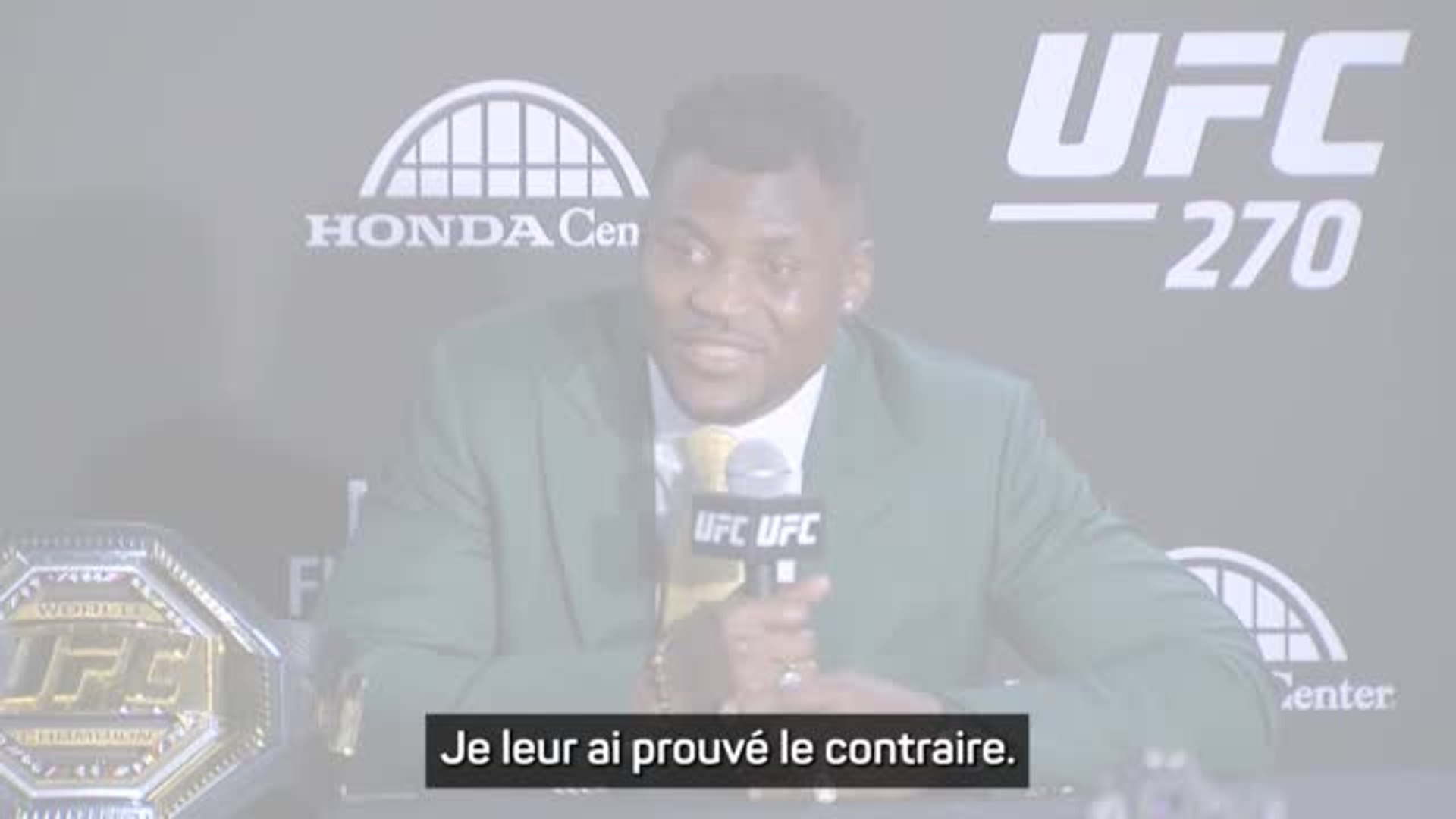 UFC - Ngannou : “Au final, le boss, c'est moi” - Vidéo Dailymotion